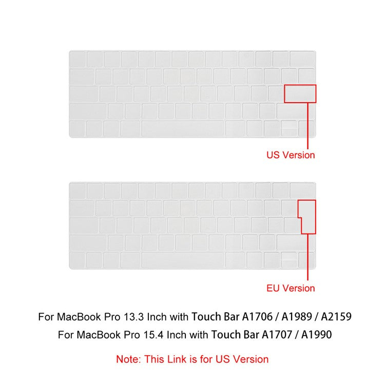 ENKAY HAT PRINCE Ultra-thin TPU Keyboard Guard Film for MacBook Pro (2016) 13 / 15 inch (US Version) - Transparent