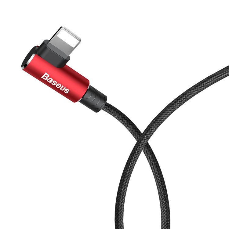 BASEUS MVP Elbow USB Data Sync Cable Right Angle 90-Degree USB to iP Charging Cord 2m 1.5A - Red