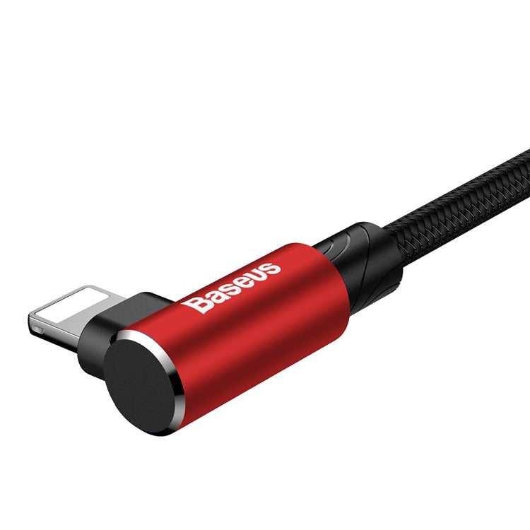 BASEUS MVP Elbow USB Data Sync Cable Right Angle 90-Degree USB to iP Charging Cord 2m 1.5A - Red
