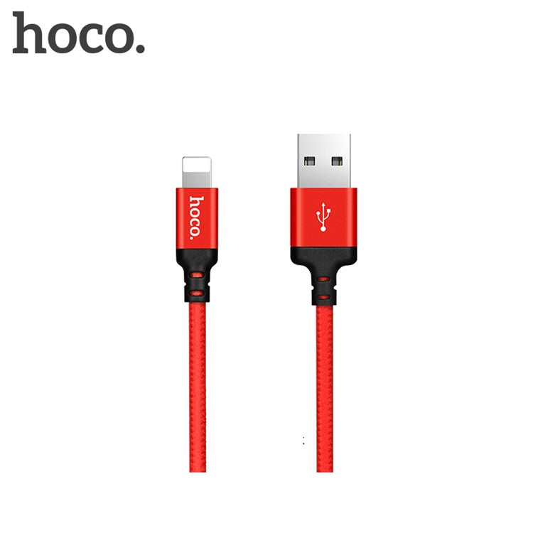 HOCO X14 Times Speed Lightning 8pin Data Sync Charge USB Cable for iPhone X/8/8 Plus etc. - Red