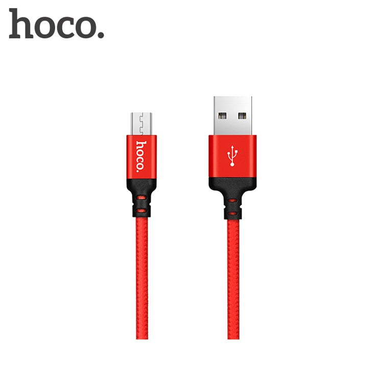 HOCO X14 High Speed 1M Micro USB Data Sync Charge Cable for Samsung LG Sony Huawei - Red