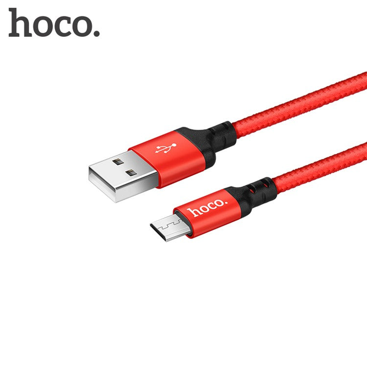 HOCO X14 High Speed 1M Micro USB Data Sync Charge Cable for Samsung LG Sony Huawei - Red