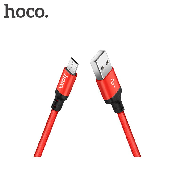 HOCO X14 High Speed 1M Micro USB Data Sync Charge Cable for Samsung LG Sony Huawei - Red