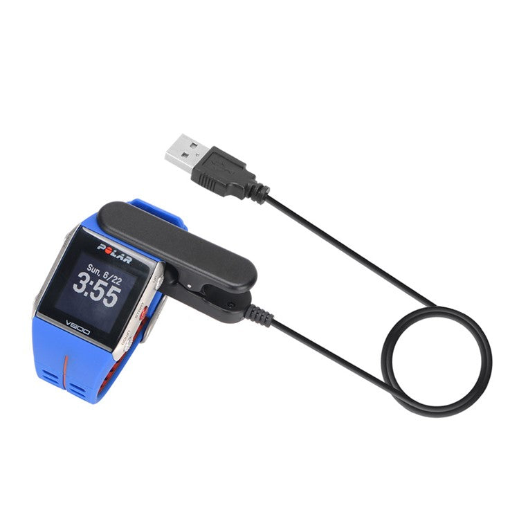 Polar V800 Smart Watch Charging Data Transfering Cable with Clip - Black
