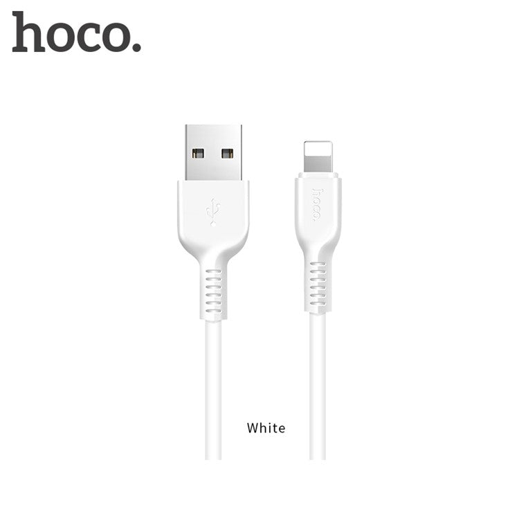 HOCO X20 2A Lightning 8pin 1M Charge Sync Cord for iPhone iPad iPod - White