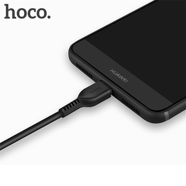 HOCO X20 Flash 1M 2A Type-C Charge and Data Transferring Cable for Huawei Samsung Etc. - Black