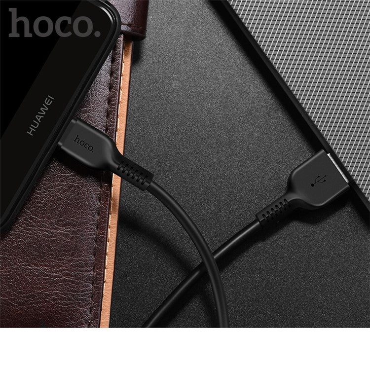 HOCO X20 Flash 1M 2A Type-C Charge and Data Transferring Cable for Huawei Samsung Etc. - Black