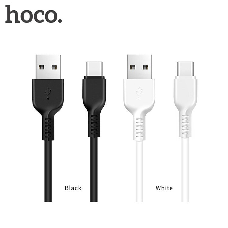 HOCO X20 Flash 2M 2A Type-C Charge and Data Sync Cable for Huawei Samsung Etc. - White