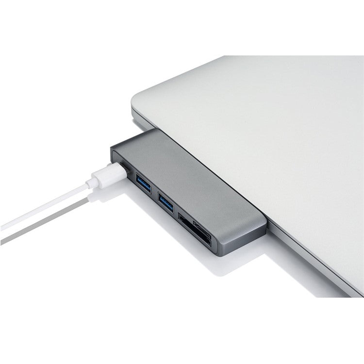 5 in 1 Combo Multi-Port Type-C Hub Aluminum Alloy Adapter Converter for MacBook Pro (2016) - Grey