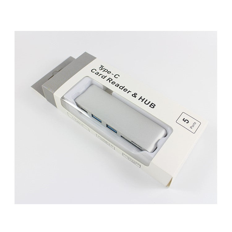 5 in 1 Combo Multi-Port Type-C Hub Aluminum Alloy Adapter Converter for MacBook Pro (2016) - Grey