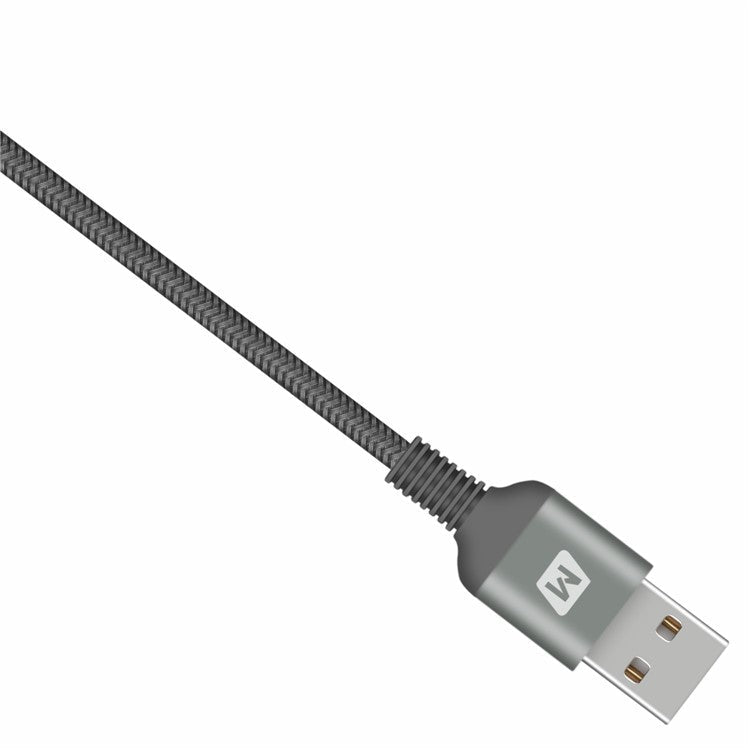 MOMAX Elite Link MFI 2M Woven Lightning 8pin USB Data Sync Charger Cable for iPhone iPad iPod - Grey