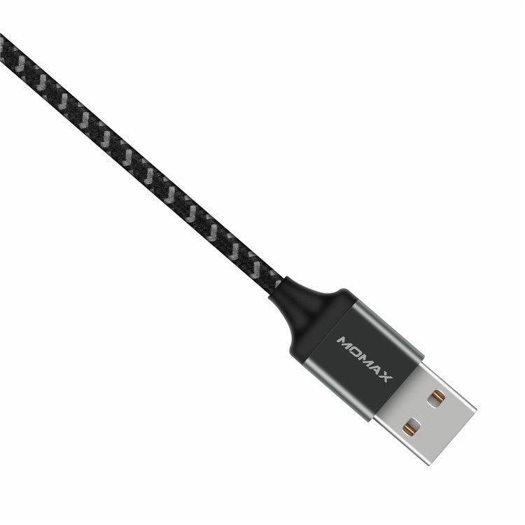MOMAX ZERO 1m Micro USB + Type-C Sync Nylon Braided Charging Data Cable - Black