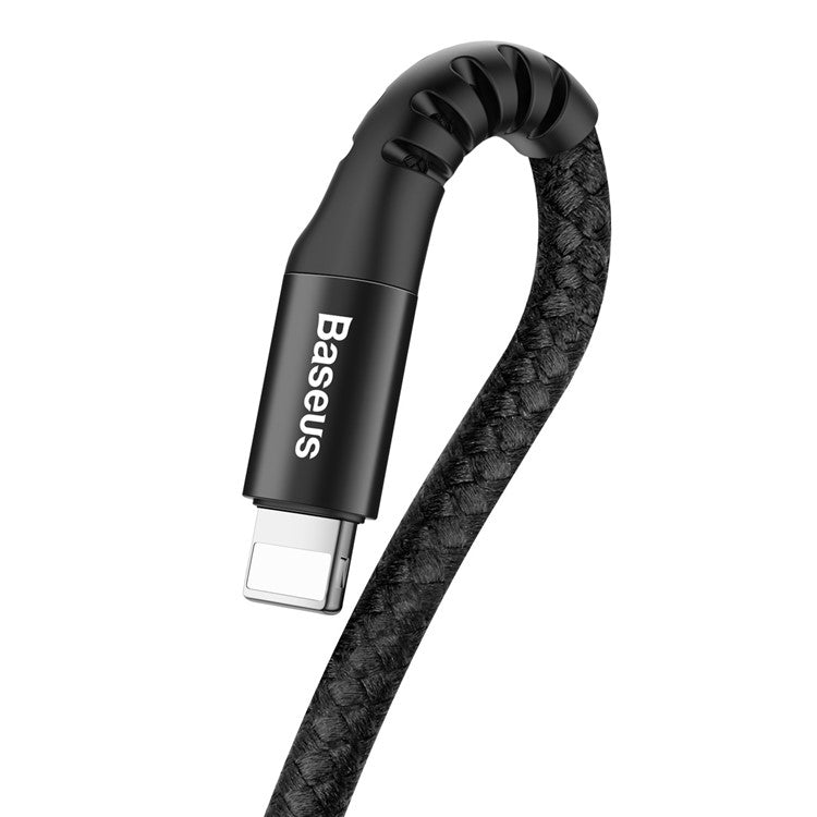 BASEUS 1m Eye Fish Spring 2A Charging Cord iP Data Cable for iPhone - Black