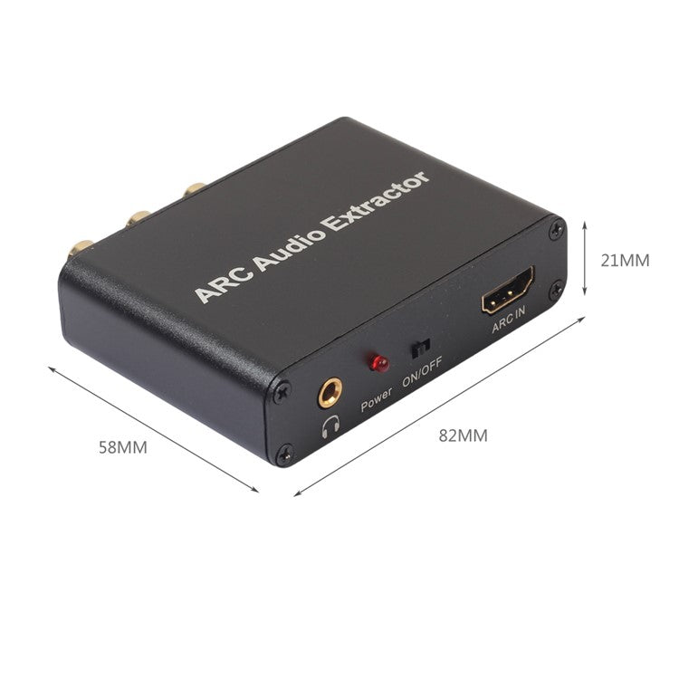 HDMI ARC Audio Extractor 3.5mm Stereo Fiber Coaxial Converter