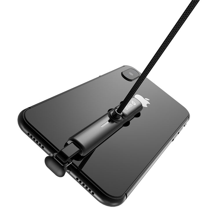 WSKEN Gaming2 Lightning 8Pin Data Charging Cord / 2m / 270-Degree L-shape / 2.1A - Black