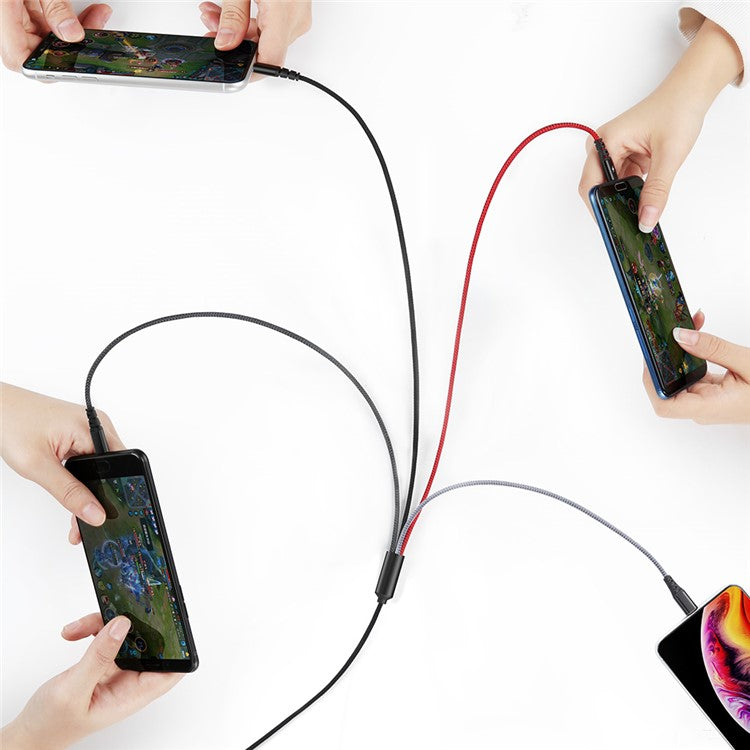 MCDODO CA-6230 1.2m 4-in-1 2 x Lightning 8 Pin + Micro USB + Type-C Data Sync Charge Cable