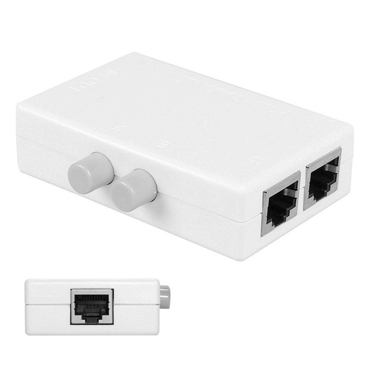 UTP STP 2 in 1 out 2 Ports RJ45 LAN CAT Network Switch Selector Internal External Networking Switcher Splitter Box