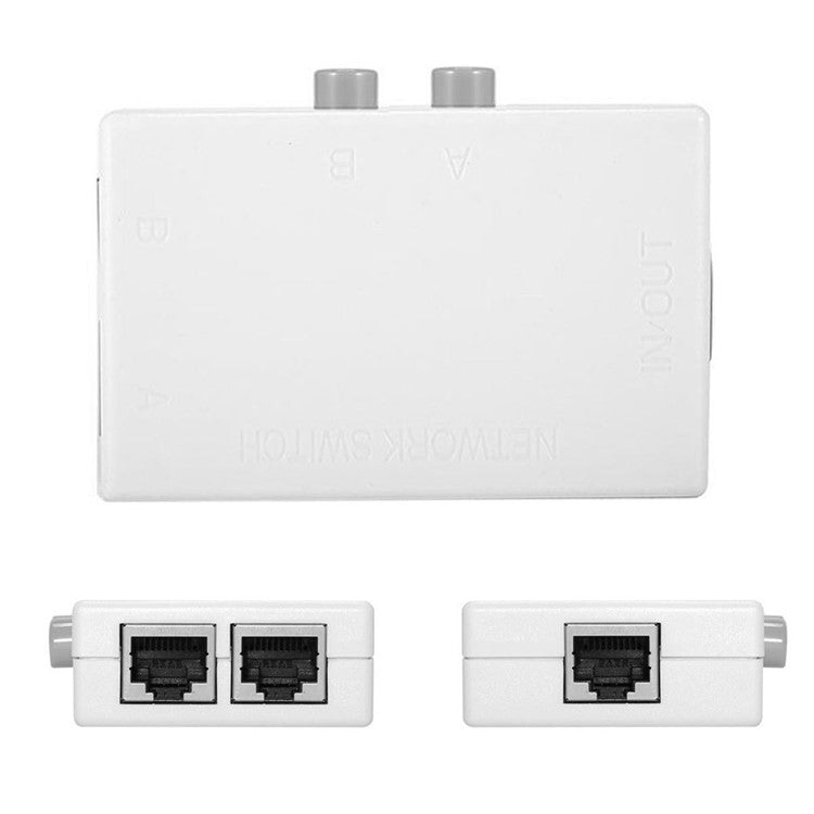 UTP STP 2 in 1 out 2 Ports RJ45 LAN CAT Network Switch Selector Internal External Networking Switcher Splitter Box