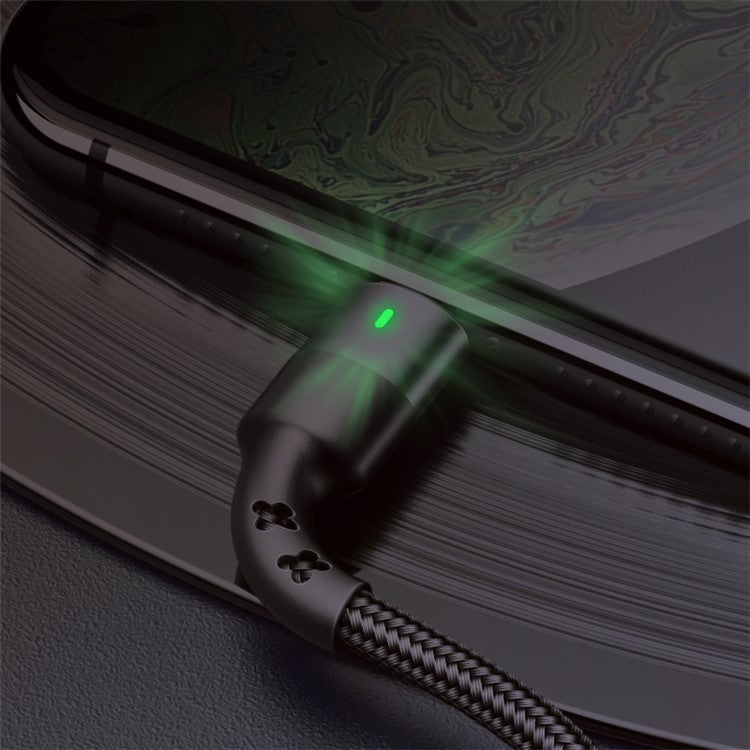 30Pcs/Set USAMS US-SJ311 U26 1m Nylon Braided Cord Lightning 8 Pin Data and Charge Cable with Storage Pad - Black