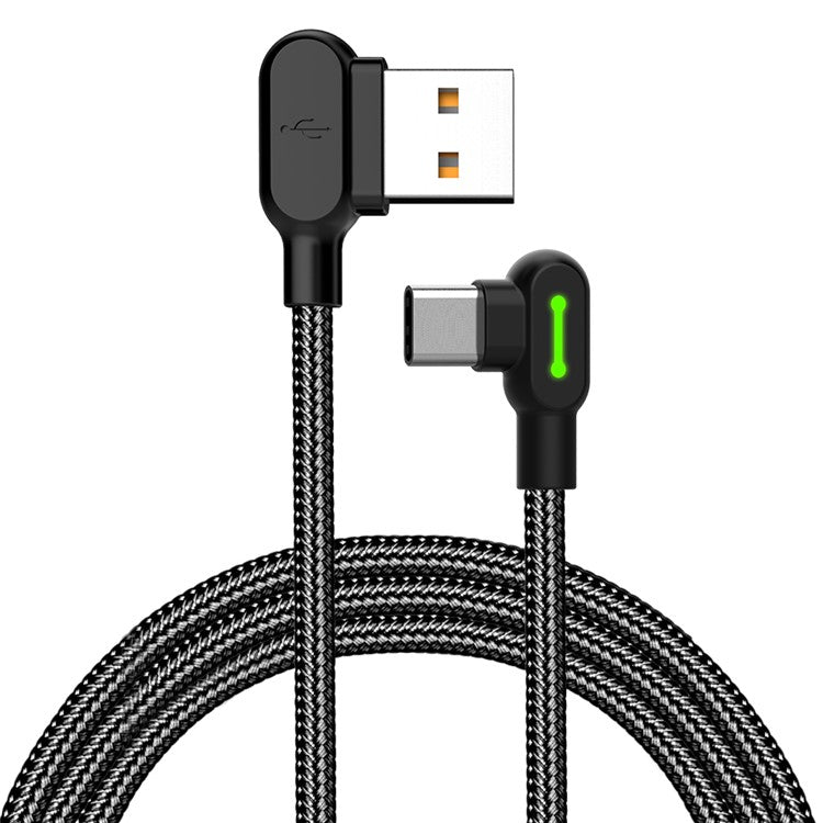 MCDODO CA-5282 Button Series for iPhone 15 Series Nylon Braided 1.8M Type-C USB Data Sync Charging Cable - Black