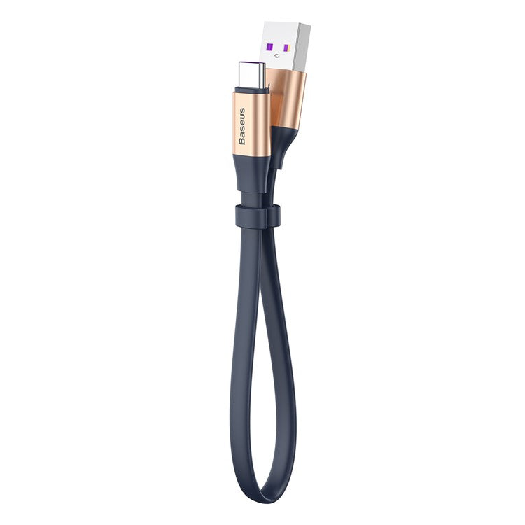 BASEUS Simple HW 23cm 40W USB to Type-C Super Quick Charging Sync Cable - Gold + Blue