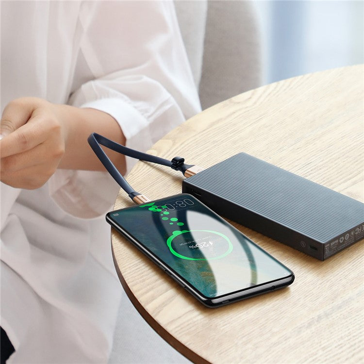 BASEUS Simple HW 23cm 40W USB to Type-C Super Quick Charging Sync Cable - Gold + Blue