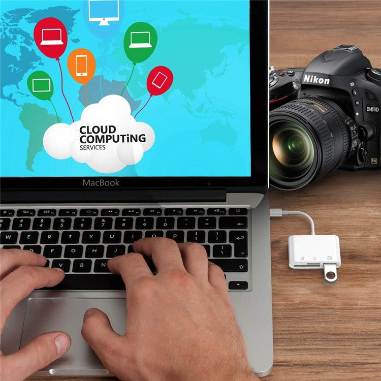 Type-C to SD/TF Card Reader USB OTG Hub Adapter