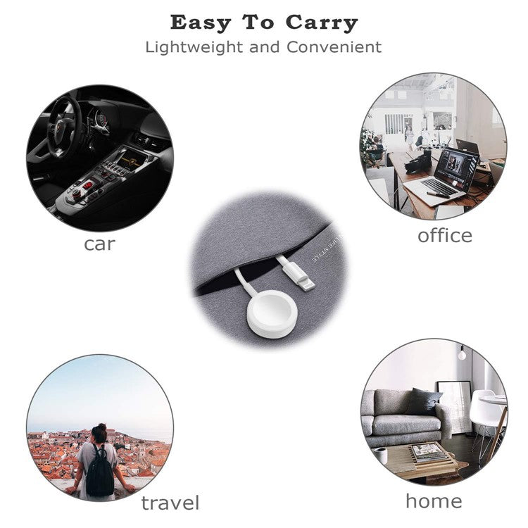 2-in-1 Lightning 8 Pin + Magnetic Charging Dock Y Splitter Charging Cable for iPhone iPod iPad iWatch