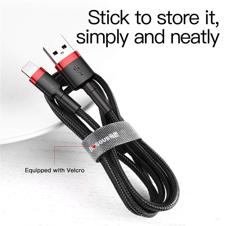 BASEUS KLF Series 3m 2A USB iP Charging Cable - Red / Black