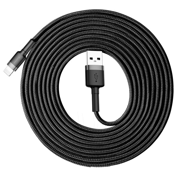 BASEUS KLF Series 3m 2A USB iP Charging Cable - Grey / Black