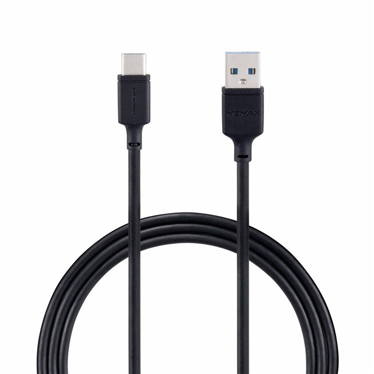 MOMAX for iPhone 15 Series 1M USB Type-C to USB-A Data Sync Charging Cable for Samsung Huawei Xiaomi - Black