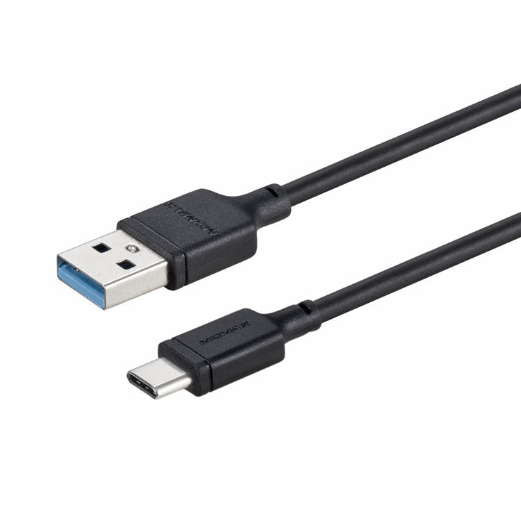 MOMAX for iPhone 15 Series 1M USB Type-C to USB-A Data Sync Charging Cable for Samsung Huawei Xiaomi - Black