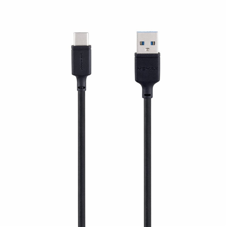 MOMAX for iPhone 15 Series 1M USB Type-C to USB-A Data Sync Charging Cable for Samsung Huawei Xiaomi - Black