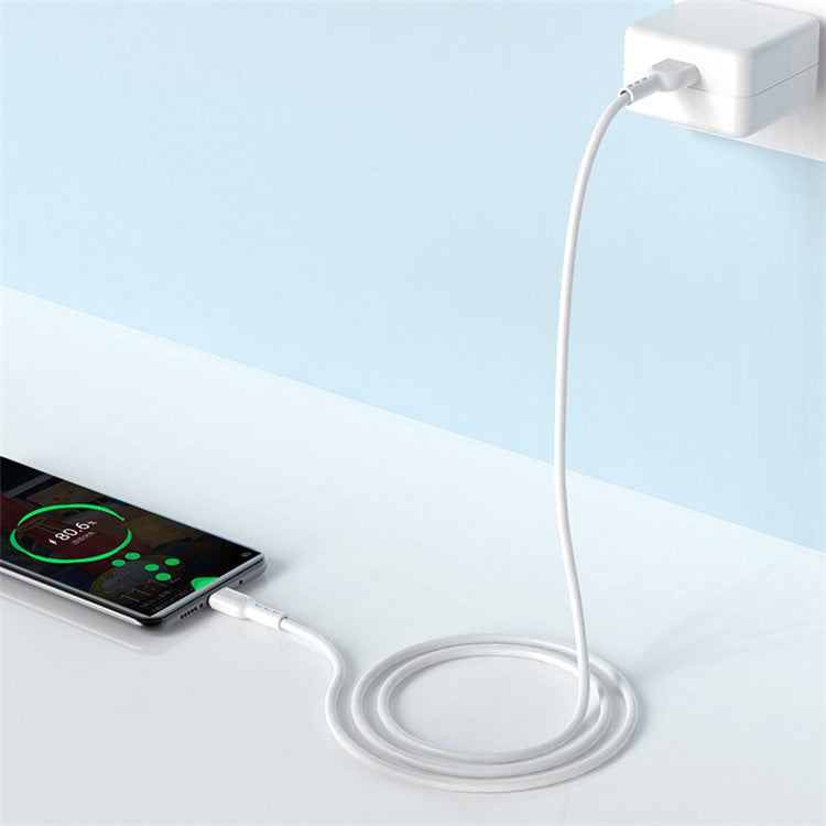 HOCO X33 5A 1M Type-C USB Data Sync Charger Cable for Samsung Huawei Xiaomi - White