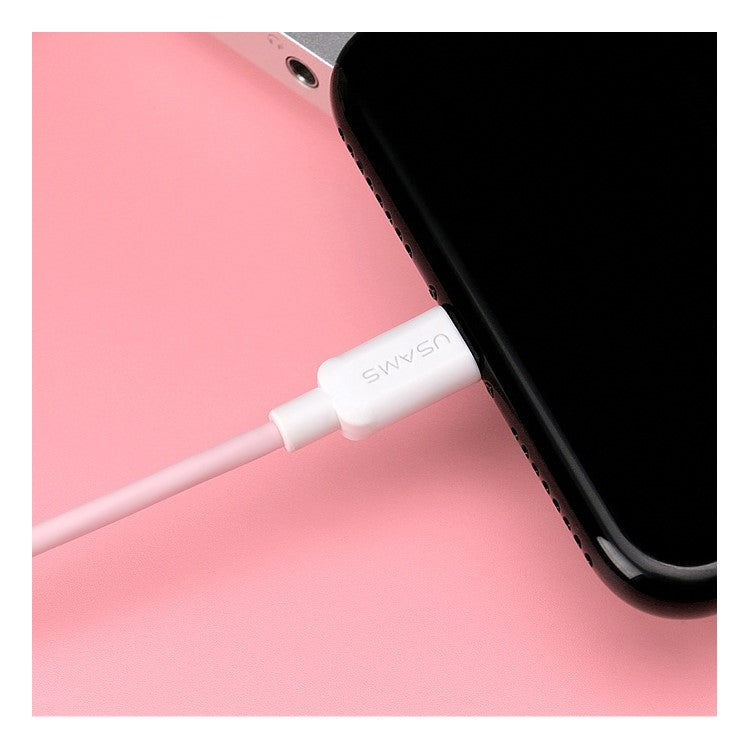 USAMS 1m Lightning 8Pin Data Charging Cord for iPhone iPad iPod - White