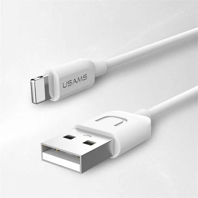 USAMS 1m Lightning 8Pin Data Charging Cord for iPhone iPad iPod - White