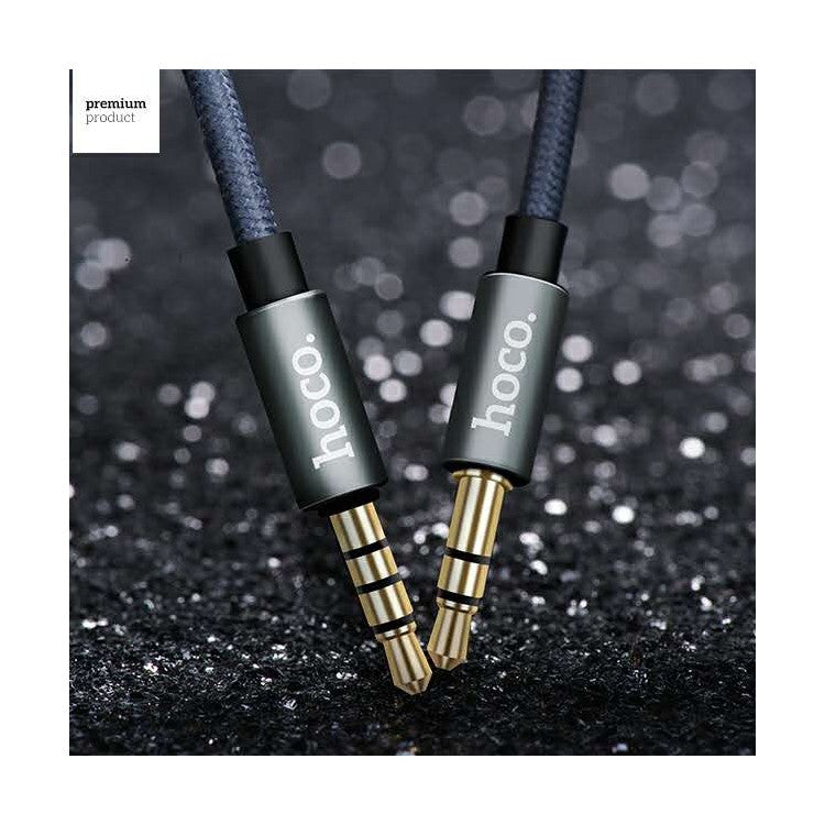 HOCO UPA04 1m 3.5mm Male to Male AUX Audio Cable with Smart Microphone for Cellphone Tablet MP3