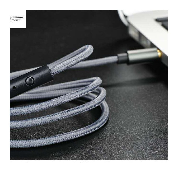 HOCO UPA04 1m 3.5mm Male to Male AUX Audio Cable with Smart Microphone for Cellphone Tablet MP3