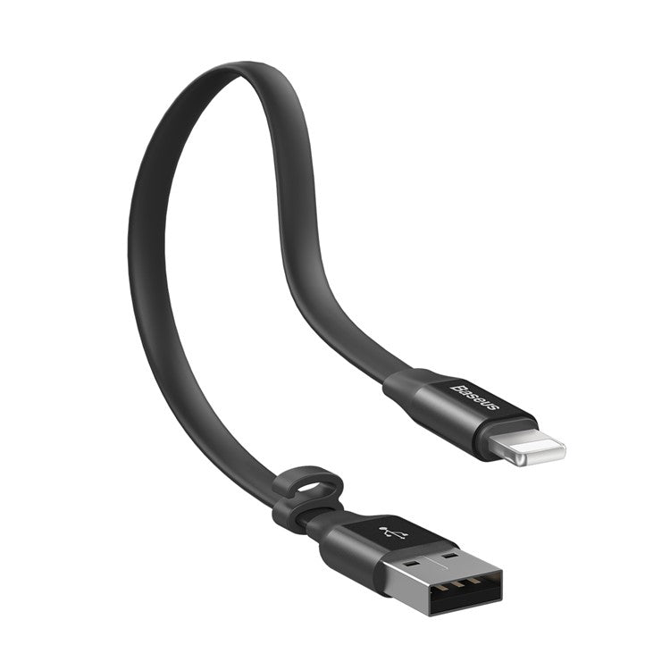 BASEUS 23cm USB Cable 2A USB-A to iP Charging Cord Portable Data Sync Cable - Black