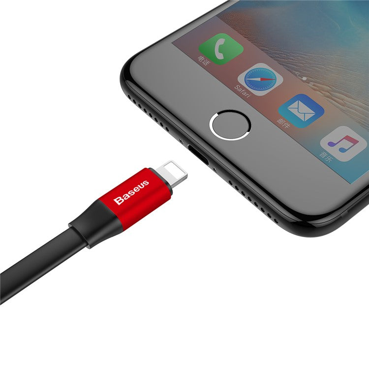 BASEUS 23cm USB Cable 2A USB-A to iP Charging Cord Portable Data Sync Cable - Red