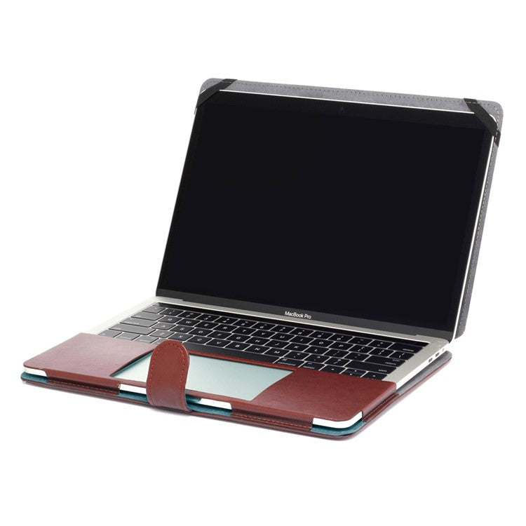 Crazy Horse Leather Case Protector for MacBook Pro 13-inch (2016) A1706/A1708/A1989/A2159/A2251/A2289/A2338 - Brown