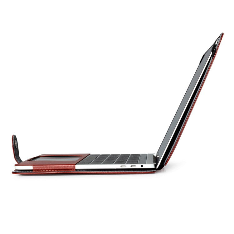 Crazy Horse Leather Case Protector for MacBook Pro 13-inch (2016) A1706/A1708/A1989/A2159/A2251/A2289/A2338 - Brown