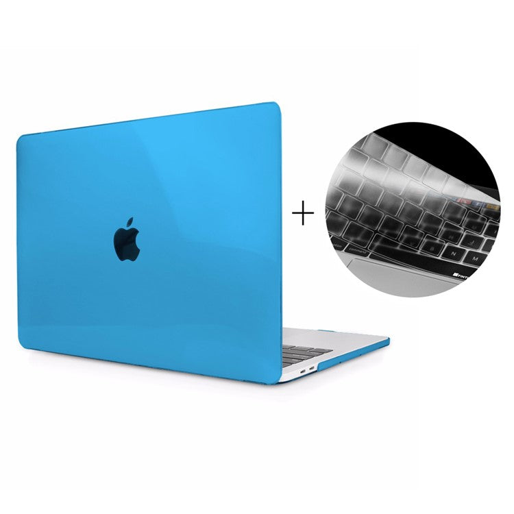 HAT PRINCE Hard Clear Case + US Version TPU Keyboard Protector for Macbook Pro 13-inch 2016 with Touch Bar (A1706) - Blue