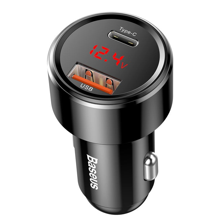 BASEUS Magic Series PPS Smart Car Charger USB Type-C PD + QC 45W Fast Charging Car Adapter - Black