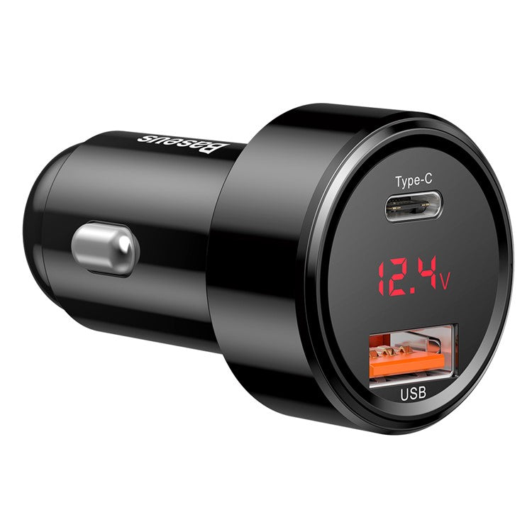 BASEUS Magic Series PPS Smart Car Charger USB Type-C PD + QC 45W Fast Charging Car Adapter - Black