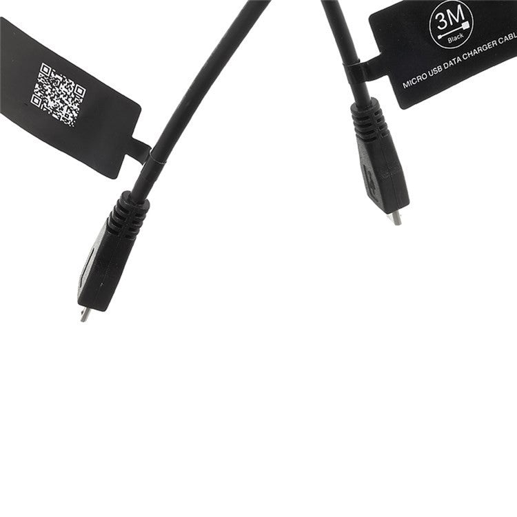 3M Micro USB 2.0 Data Sync Charger Cable Cord for Samsung HTC LG Sony Huawei - Black (In Stock)