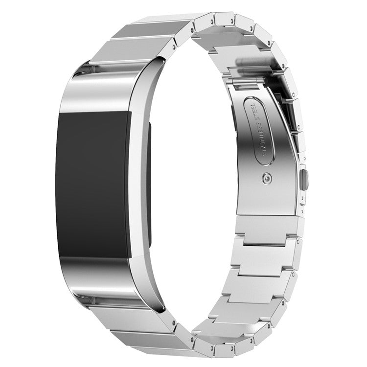 Stainless-Steel-Metal-Watch-Strap-Band-for-Fitbit-Charge-2-Silver-Color