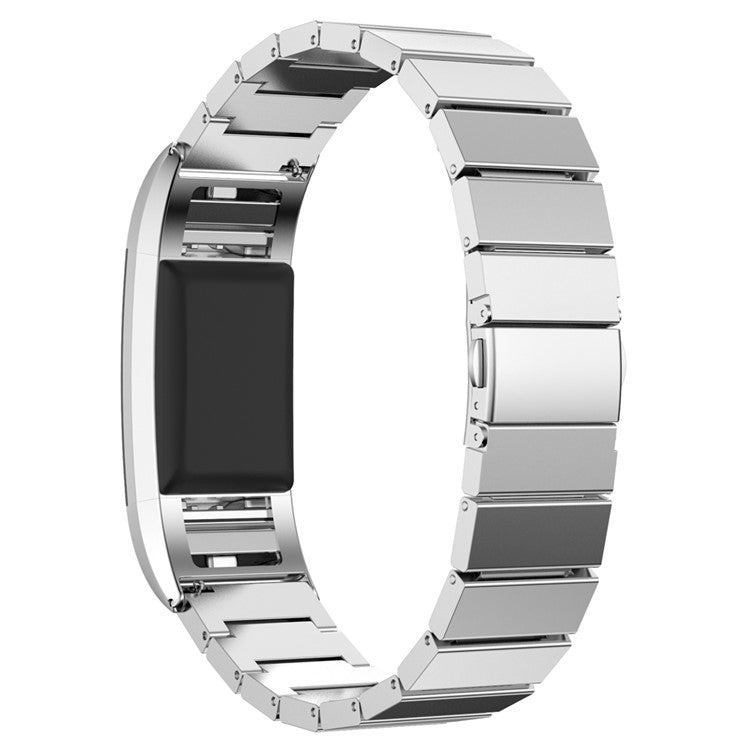 Stainless Steel Metal Watch Strap Band for Fitbit Charge 2 - Silver Color