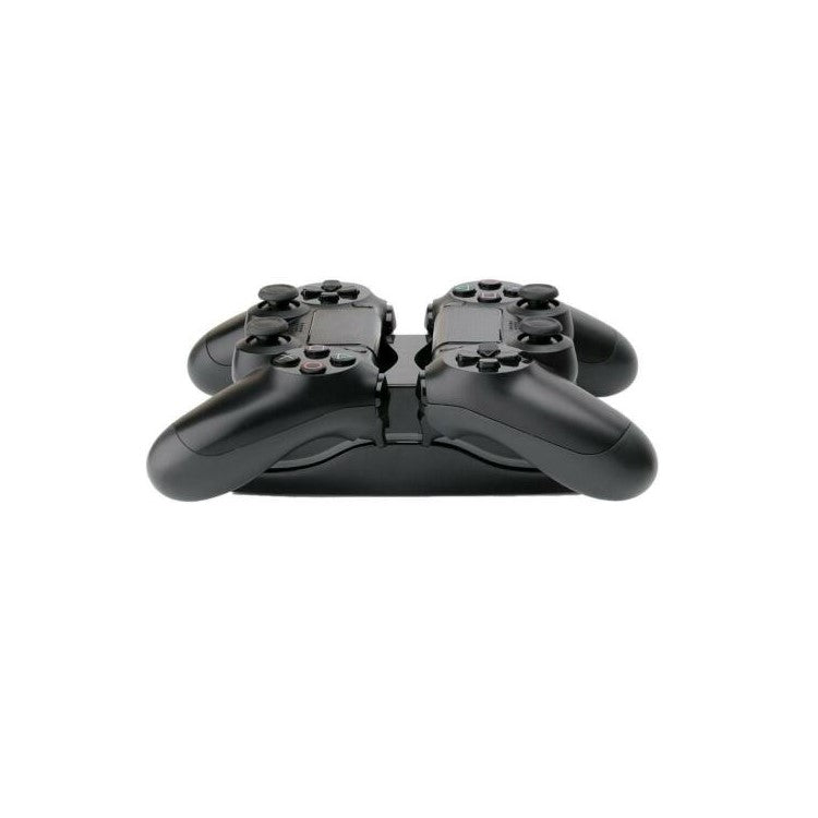 PS4 LED Light Controlled Dual Charger Station USB LED Charging Stand Dock - Black