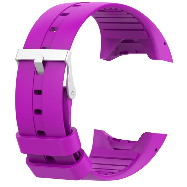 For Polar M400/M430/M200 Flexible Silicone Watch Strap Adjustable Wrist Band Replacement - Purple
